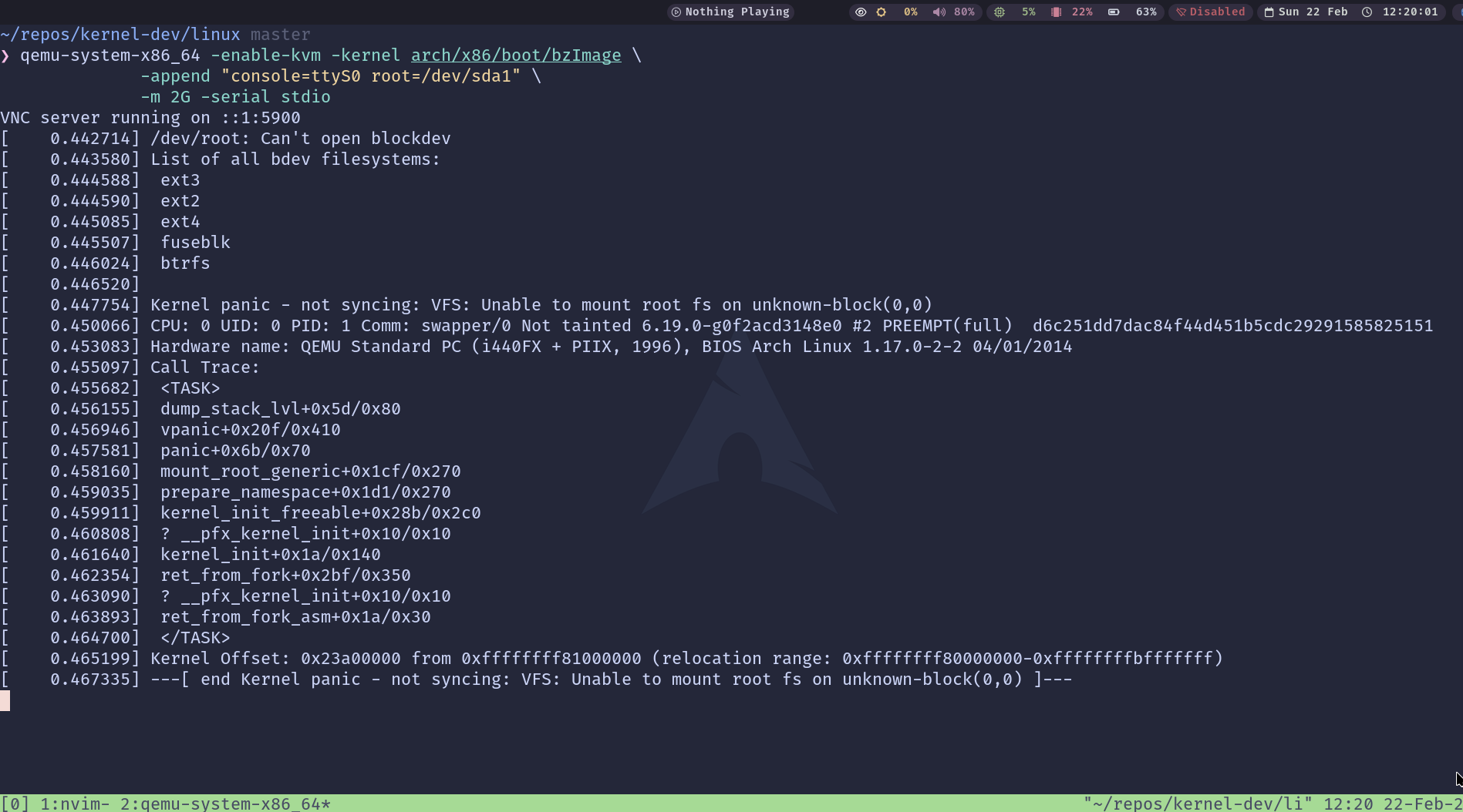 Kernel Panic Screenshot